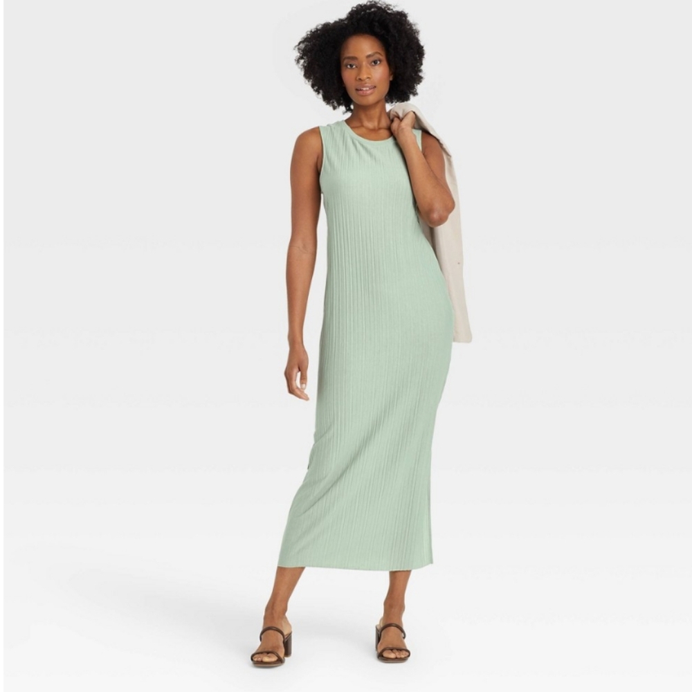 Sleeveless Mint Green Maxi Dress